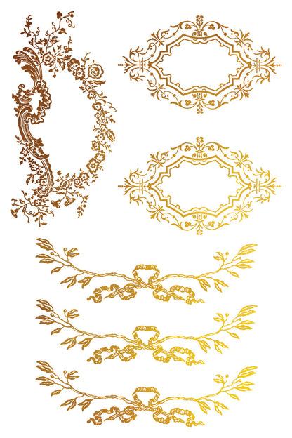 Petit Ornements - Gilded Collection - 8 Sheet, 8x12 Pad IOD Decor Transfer™