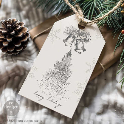 Here Comes Santa 8"x11" - Decor Clear Stamp
