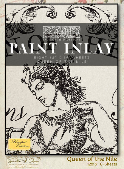 Queen of the Nile - 8 Sheets, 12x16 Pad IOD Paint Inlay™