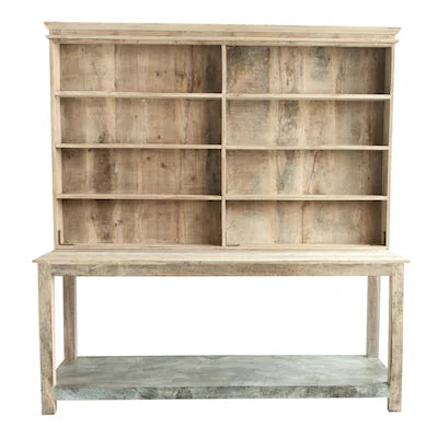 Reclaimed 2-Piece Wood & Metal Hutch - (𝐏𝐢𝐜𝐤-𝐔𝐩 𝐎𝐧𝐥𝐲)