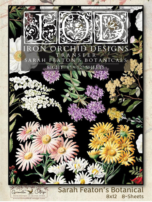 Sarah Featon's Botanical - 8 Sheet, 8x12 Pad IOD Decor Transfer™