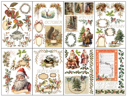 Santa's Hollow - 8 Sheet, 8x12 Pad IOD Decor Transfer™