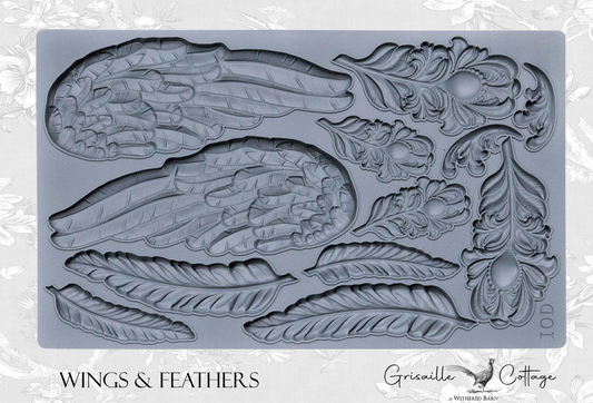 Wings & Feathers - IOD Decor Mould RETIRED