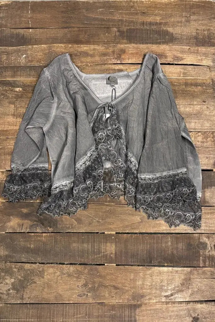 Alluring Romance Jacket, Charcoal - Jaded Gypsy