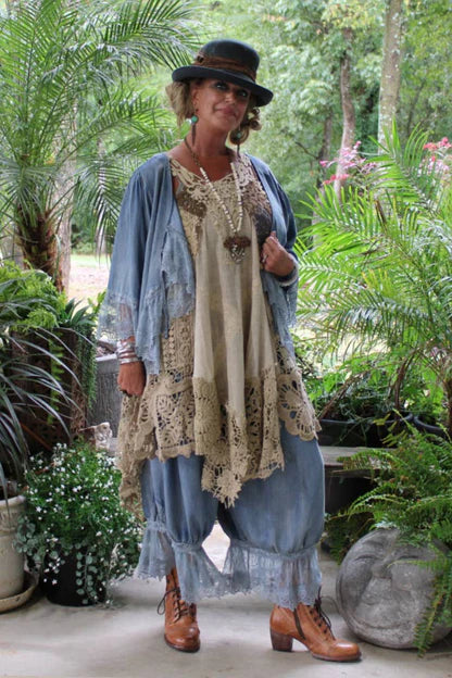 Alluring Romance Jacket, Chambray O/S - Jaded Gypsy