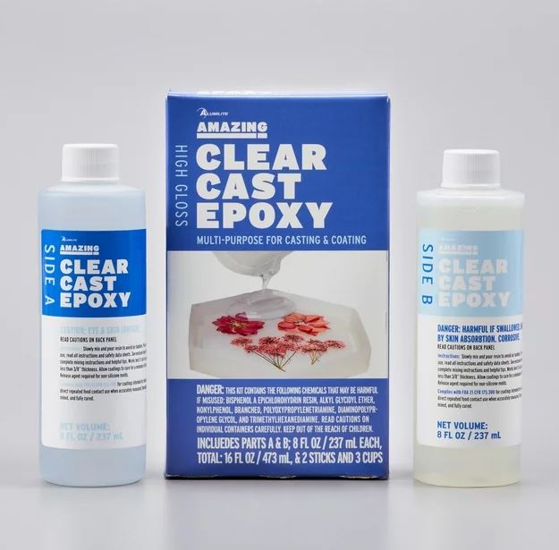 Amazing Clear Cast Epoxy - 8oz Epoxy Mix A & 8oz Epoxy Mix B, 16oz total