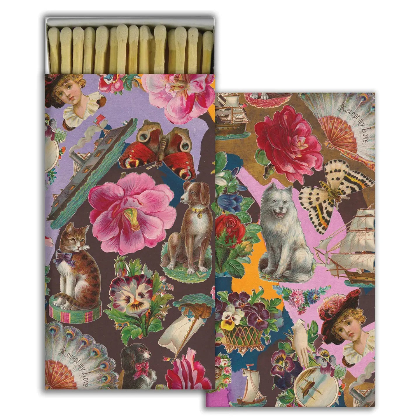 Matches Box Victorian Collage
