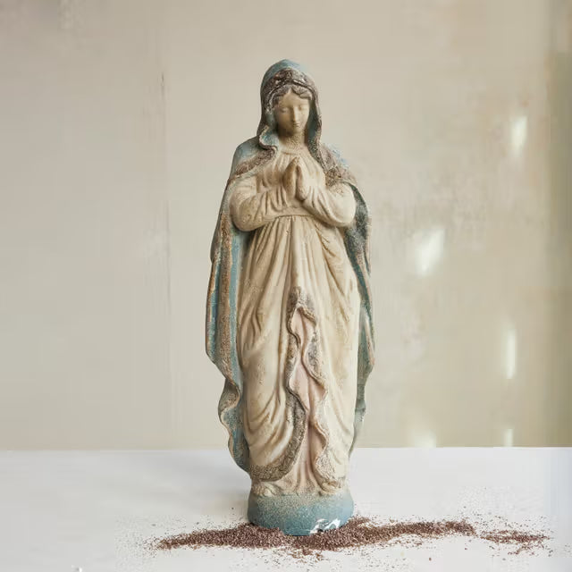 Hand-Painted Magnesia Reproduction Vintage Mary
