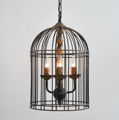Vintage La Volière Pendant Hanging Birdcage Lamp - (𝐏𝐢𝐜𝐤-𝐔𝐩 𝐎𝐧𝐥𝐲)