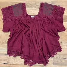 Windy Meadows Top Merlot, One Size - Jaded Gypsy