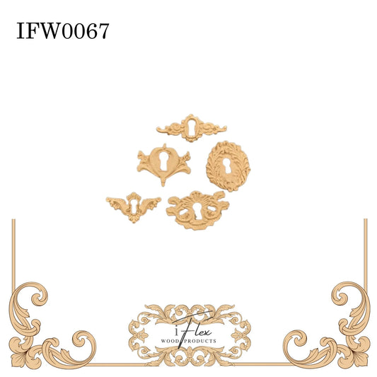 Keyhole Applique Set 0067 - iFlex Heat Bendable Embellishment