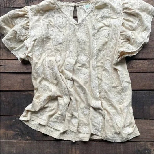 Twinkle in Your Eye Top, Ecru/Ivory - Jaded Gypsy