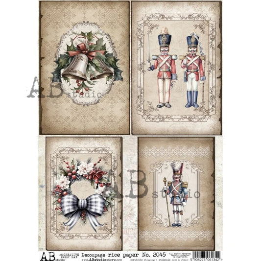 Holiday Labels 2045 - A4 8.3 x 11.7 Rice Paper by AB Studio