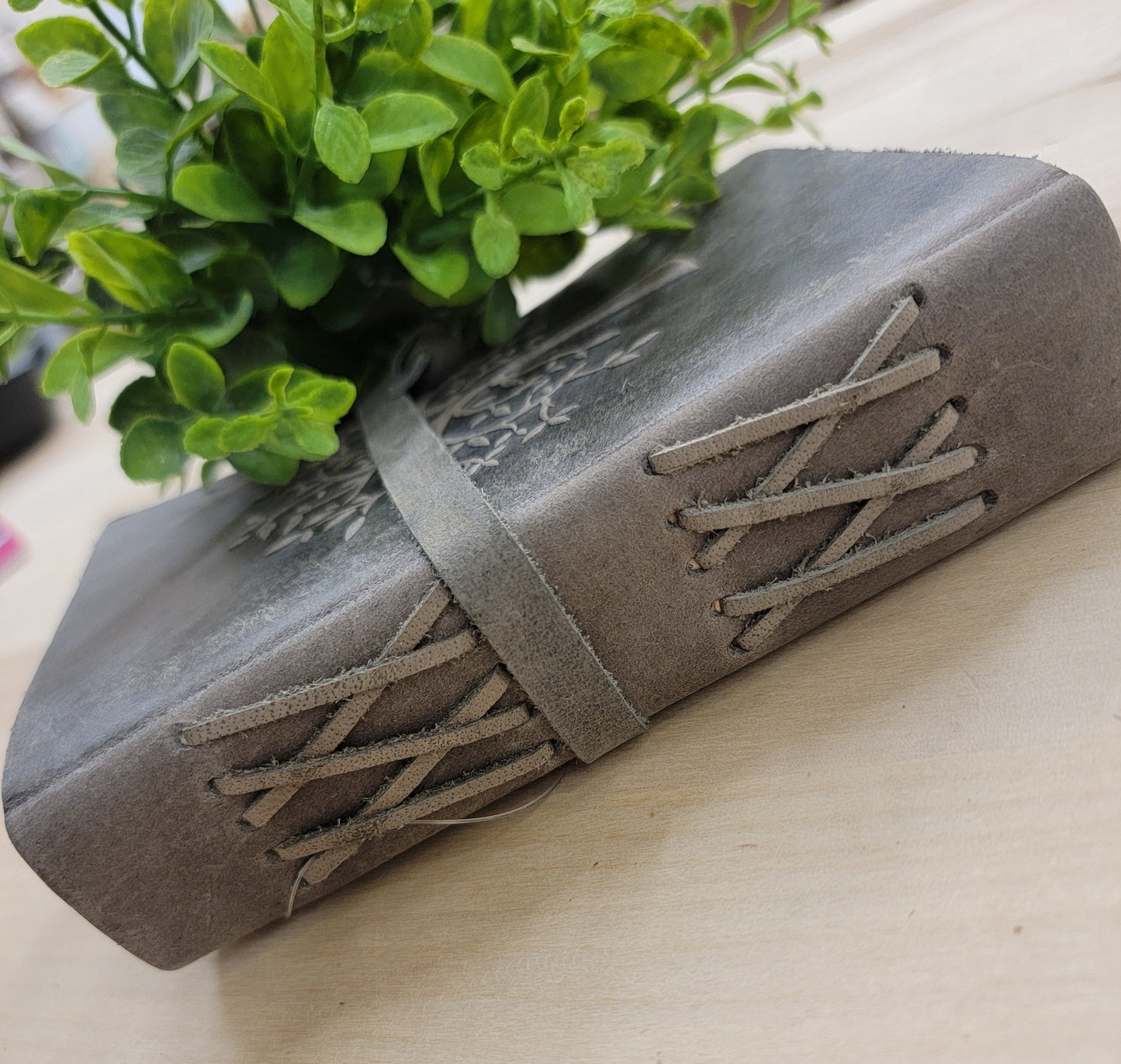 Tree Embossed Leather Journal