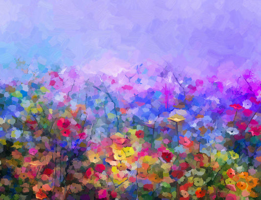 Field of Mauve 23x33 ( A1 ) - MINT by Michelle