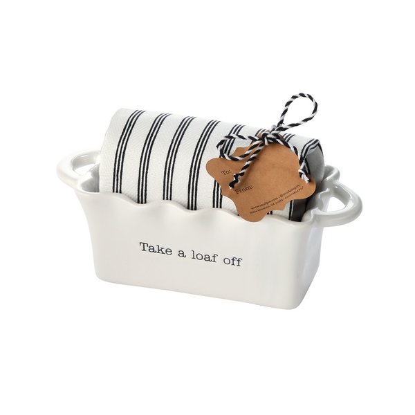 Mini Loaf Pan & Towel Set by Mud Pie