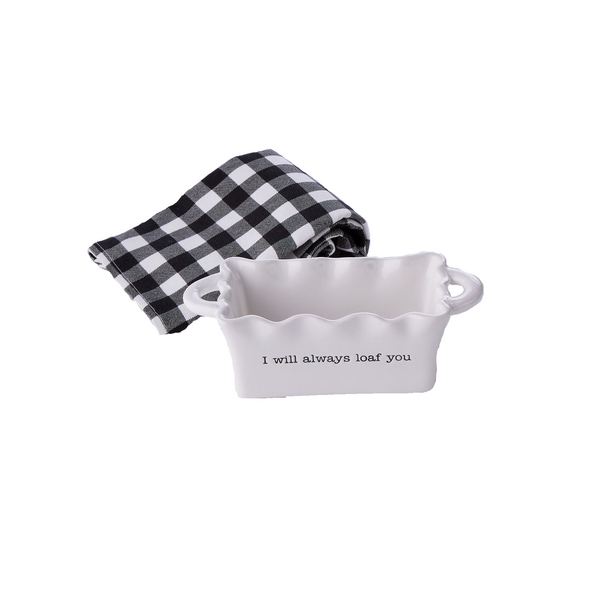 Mini Loaf Pan & Towel Set by Mud Pie