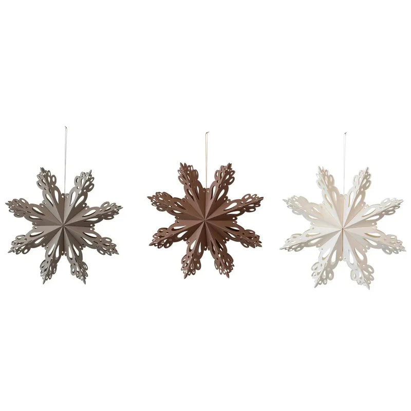 Recycled Paper Folding Snowflake Ornament