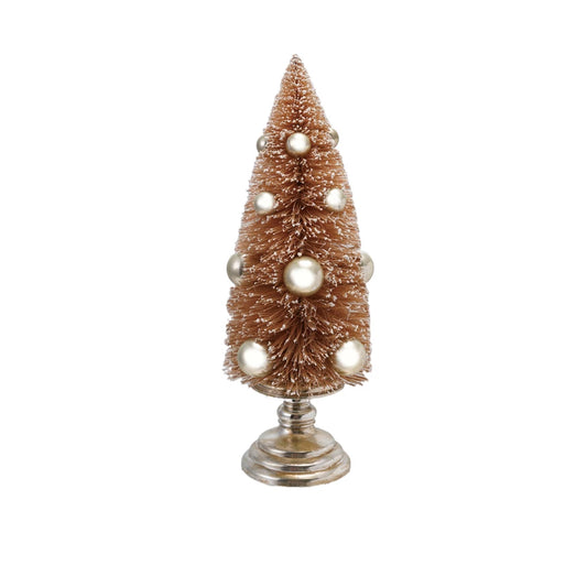 Sisal Bottle Brush Tree With with Ball Ornaments & Base