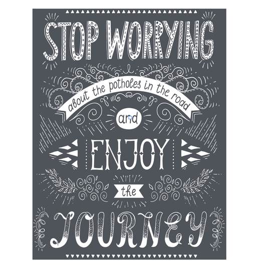 Stop Worrying ~ Mesh Stencil 8.5"x11"