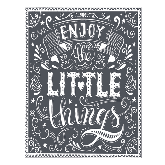 Enjoy the Little Things Mesh Stencil 8.5"x11"