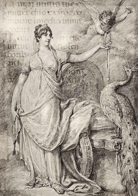 Juno and Cupid - A2 16.5 x 23.4 Rice Paper by Decoupage Queen