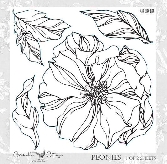 Peonies 2-Sheet Set - IOD Decor Stamp