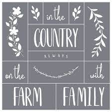 Wreath Trio Country Mesh Stencil 12x12 Sheet