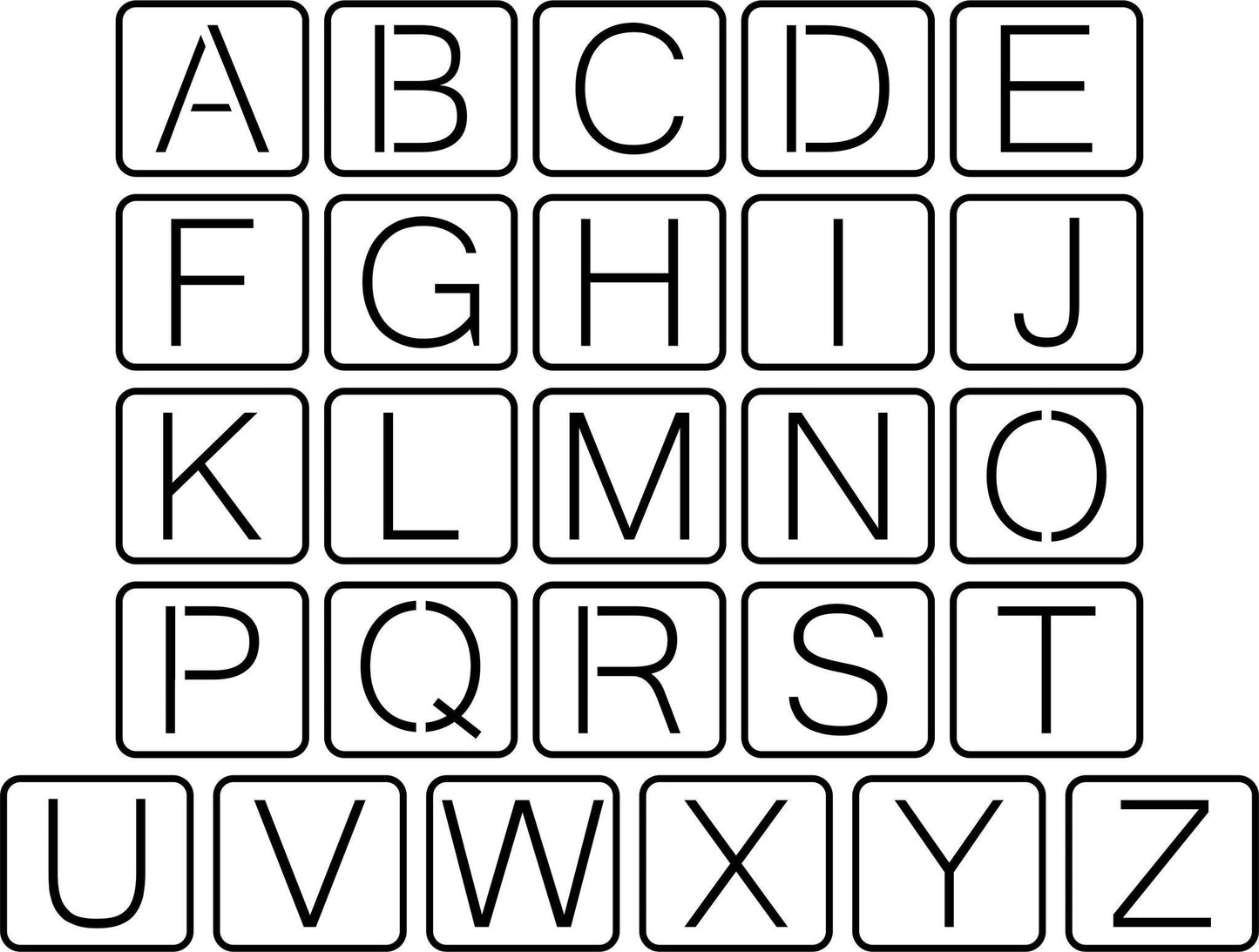 Schoolhouse Font - JRV Stencil Co