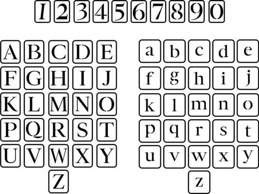 Letters and Numbers BUNDLE (Uppercase,Lowercase & Numbers) - JRV Stencil Co